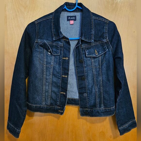 Place Other - Childerns Place Girls Dark Blue Denim Jacket L 10/12